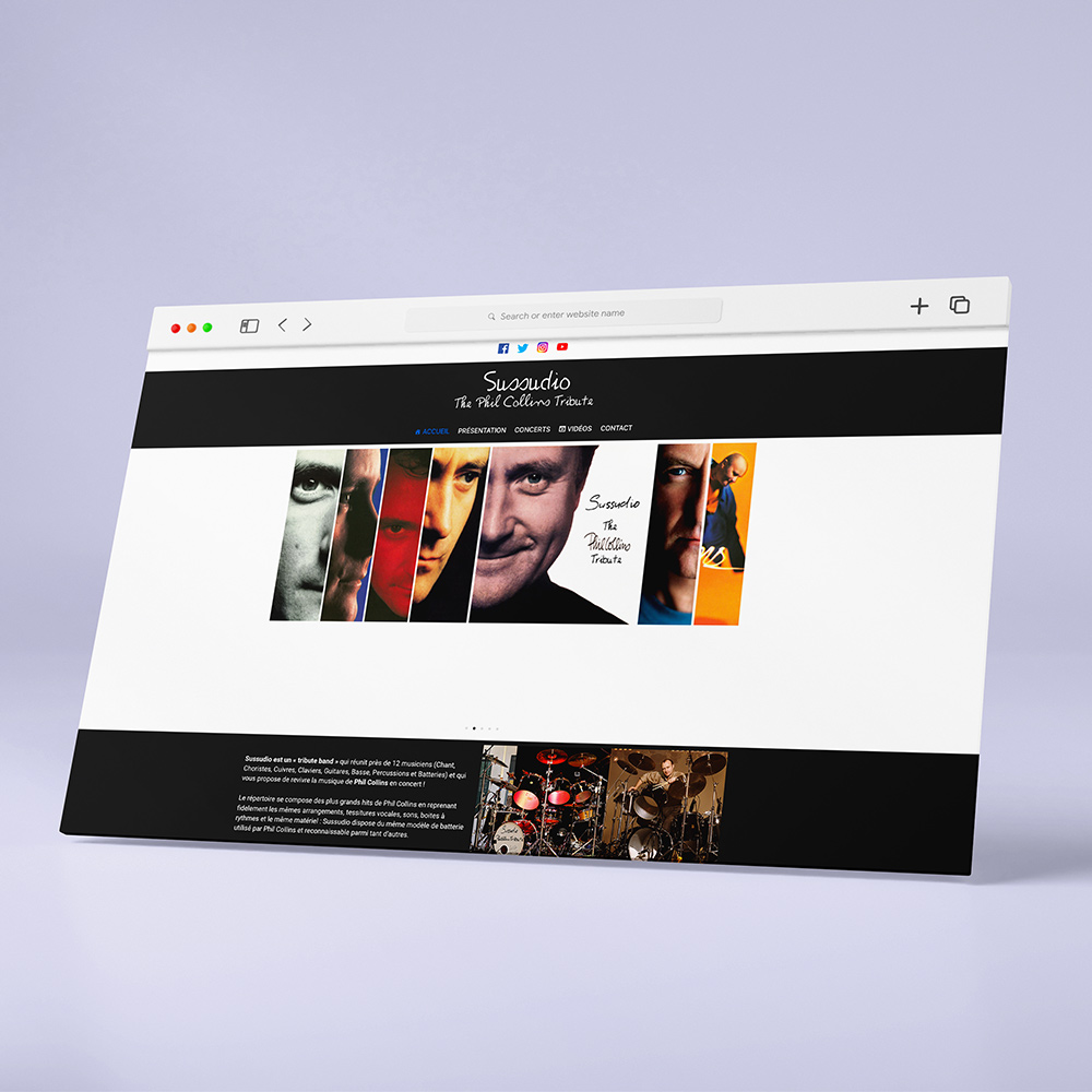 Site Internet Tribute Band Phil Collins Sussudio