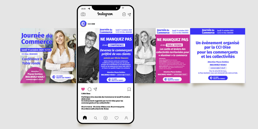 Carroussel Réseaux Sociaux Journée du Commerce